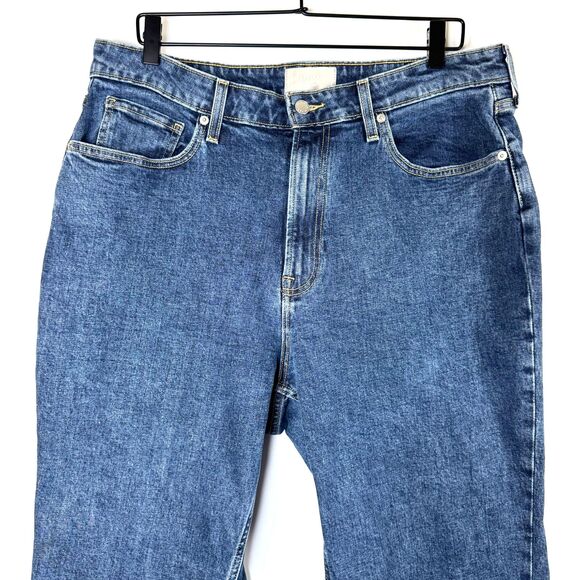 Everlane Curvy Cheeky Jeans Womens 34 Regular Blue Organic Cotton Stretch Denim - Picture 2 of 13